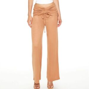 Forever 21 Tan Women's Wide Leg Knitted Pants